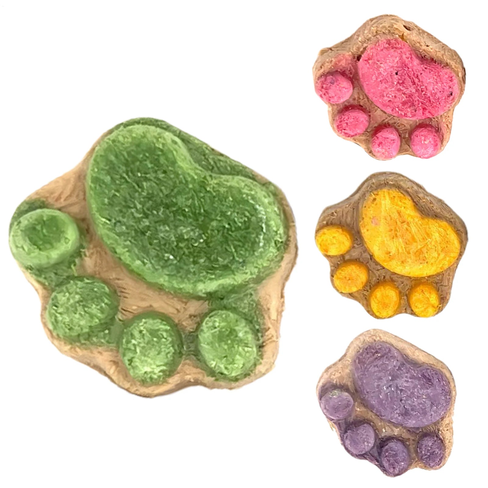Cat Snacks Paw Shape Dried Indoor Kitten Snacks Teeth Cleaning Supplement Pet Chews for Large Small Feline Rewarding Care Daily