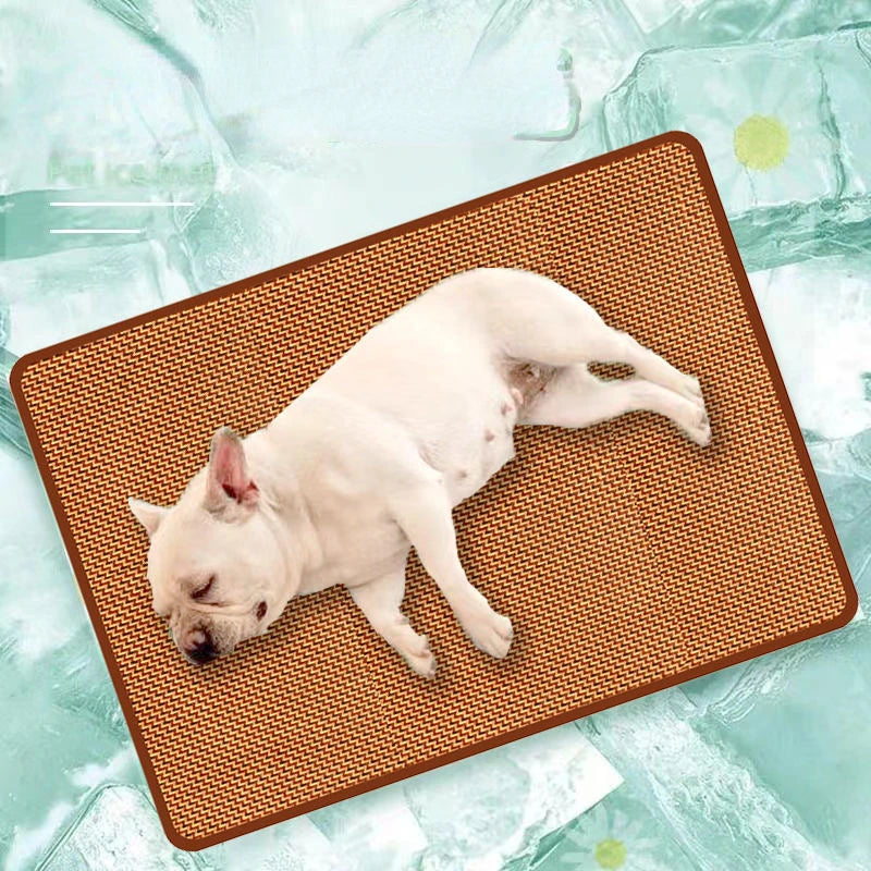 Bamboo Pet Cooling Mat Bed for Dogs and Cats