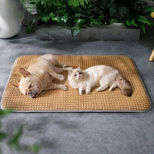 Bamboo Pet Cooling Mat Bed for Dogs and Cats