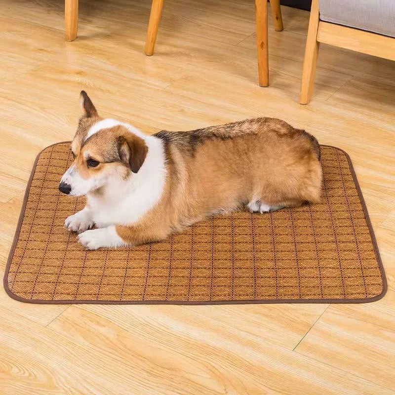 Bamboo Pet Cooling Mat Bed for Dogs and Cats