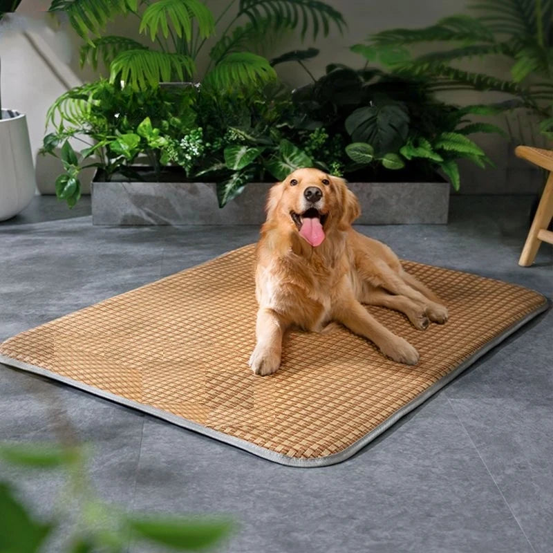 Bamboo Pet Cooling Mat Bed for Dogs and Cats